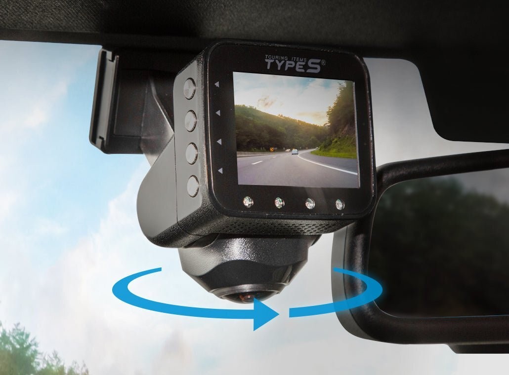 Type S P200 PRO Smart 360 Dashcam, 2K Resolution with VR Recording Mode, GPS and