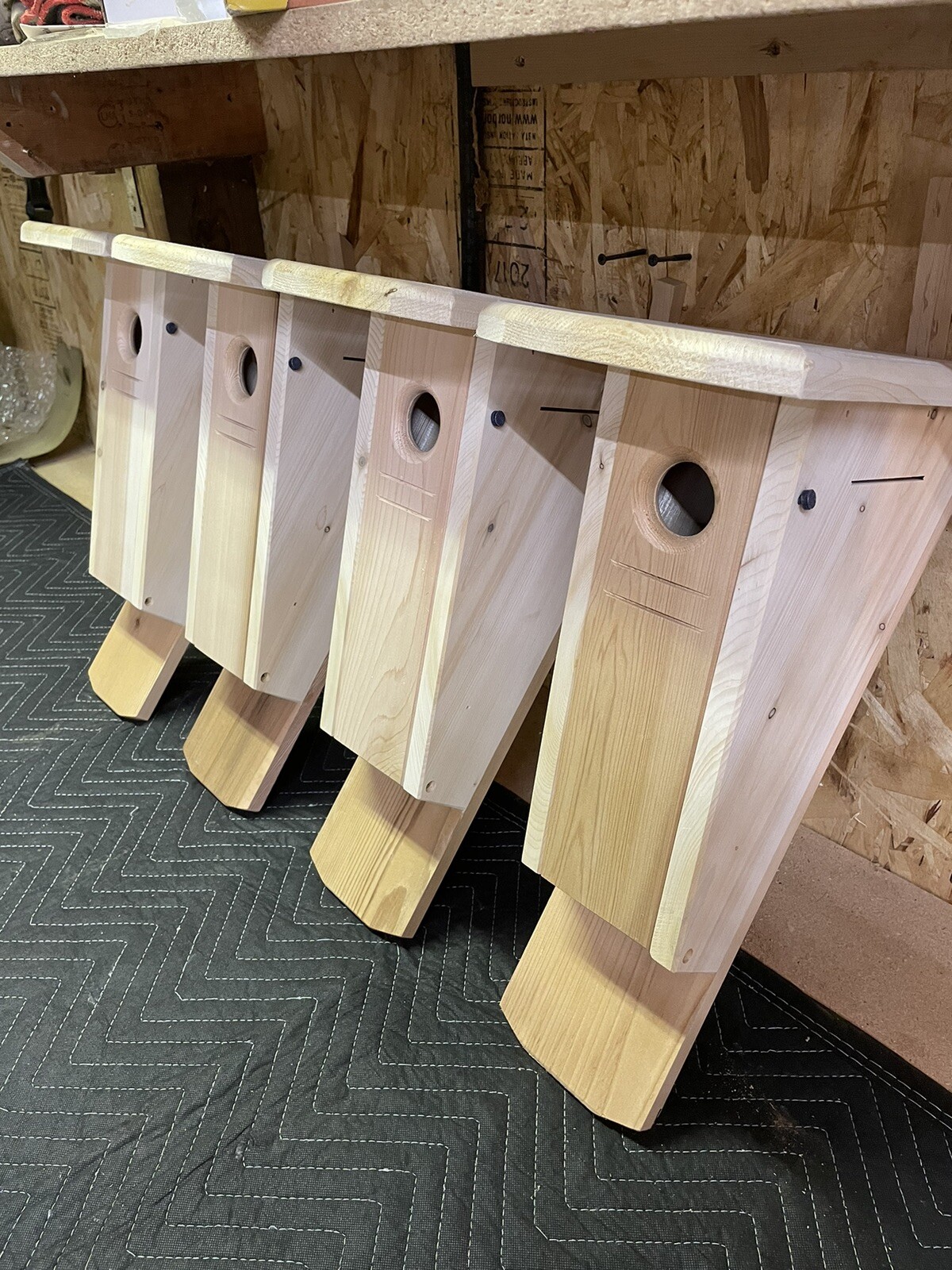 4-pack Peterson style Bluebird nest box (100% cedar).