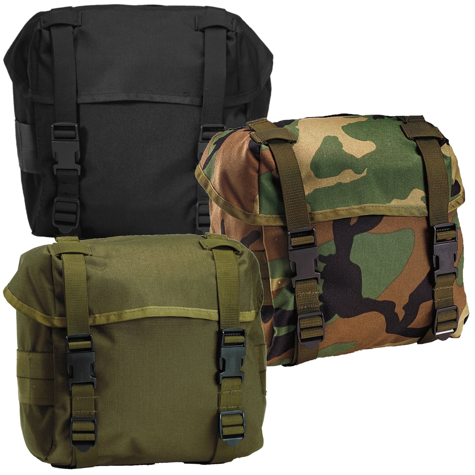 Butt Packs - G.I. Type Enhanced Nylon Butt Packs - OD, Black,Camo Nylon Buttpack