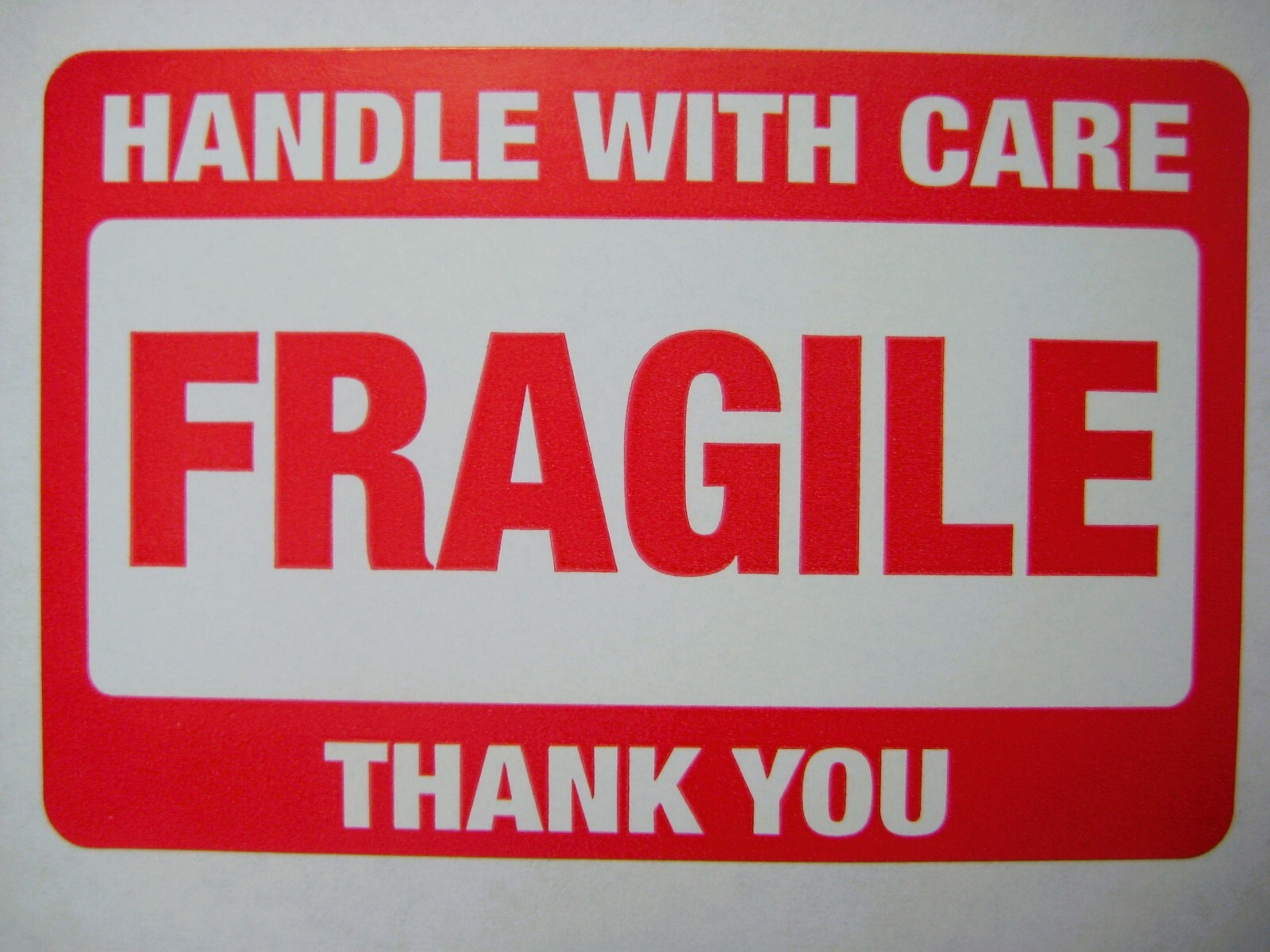 5 FRAGILE Handle with Care DOT 2x3 inch Shipping Label Sticker UPS Fedex USPS