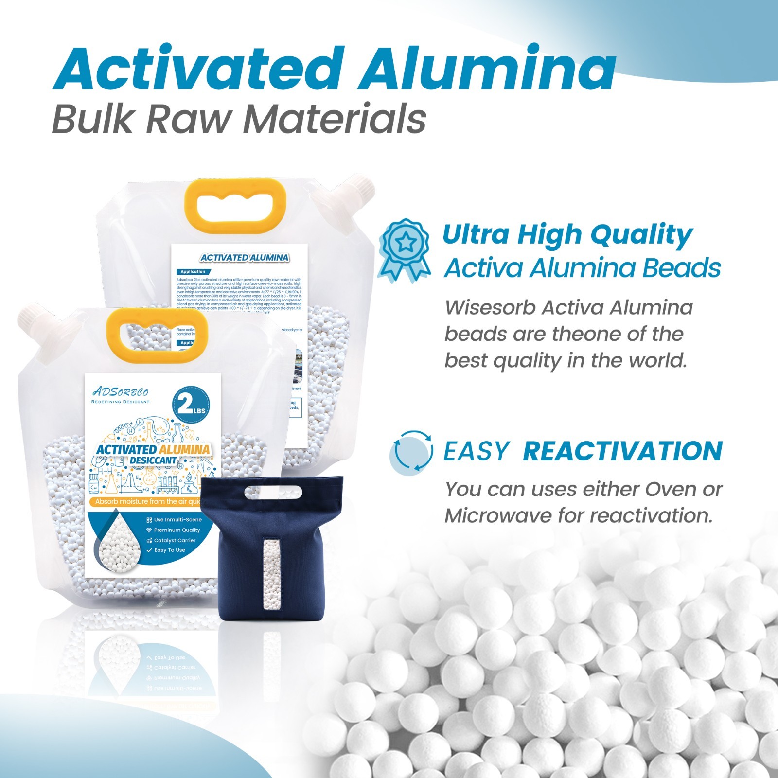 2 LBS Adsorbco Activated Alumina Desiccant