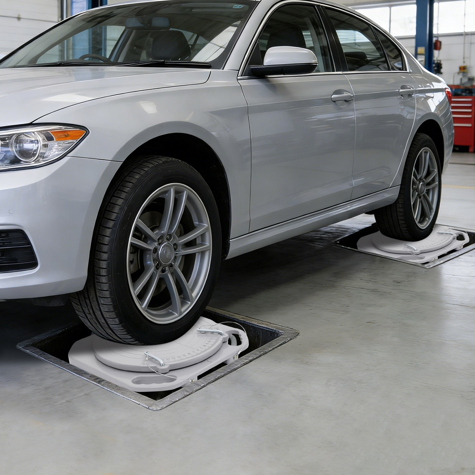 5 Ton Wheel Alignment Turn Plates Car Truck Front End Wheel Tool Durable 1 Pair