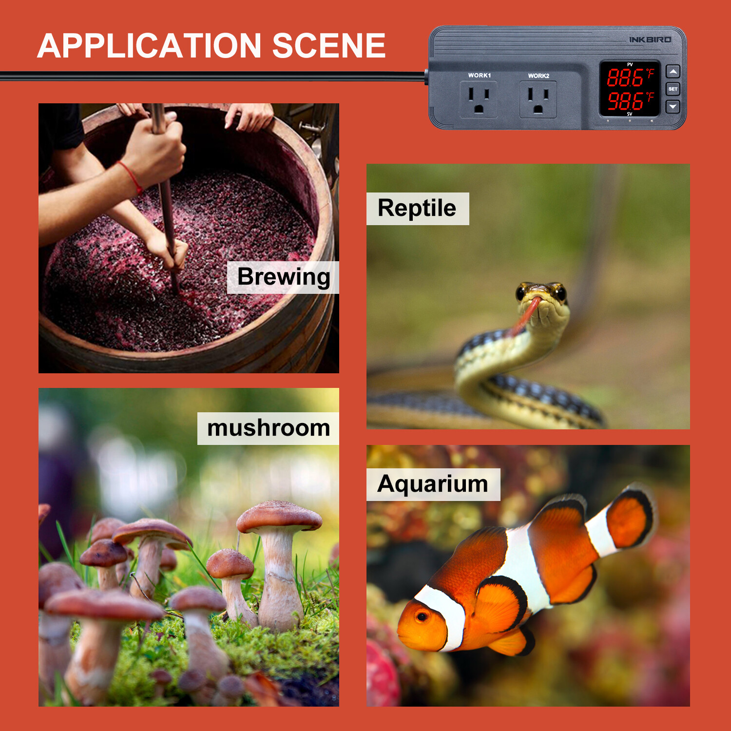 1800W Temperature Controller Humidity Control ITC-608T Seed Germination Brewing