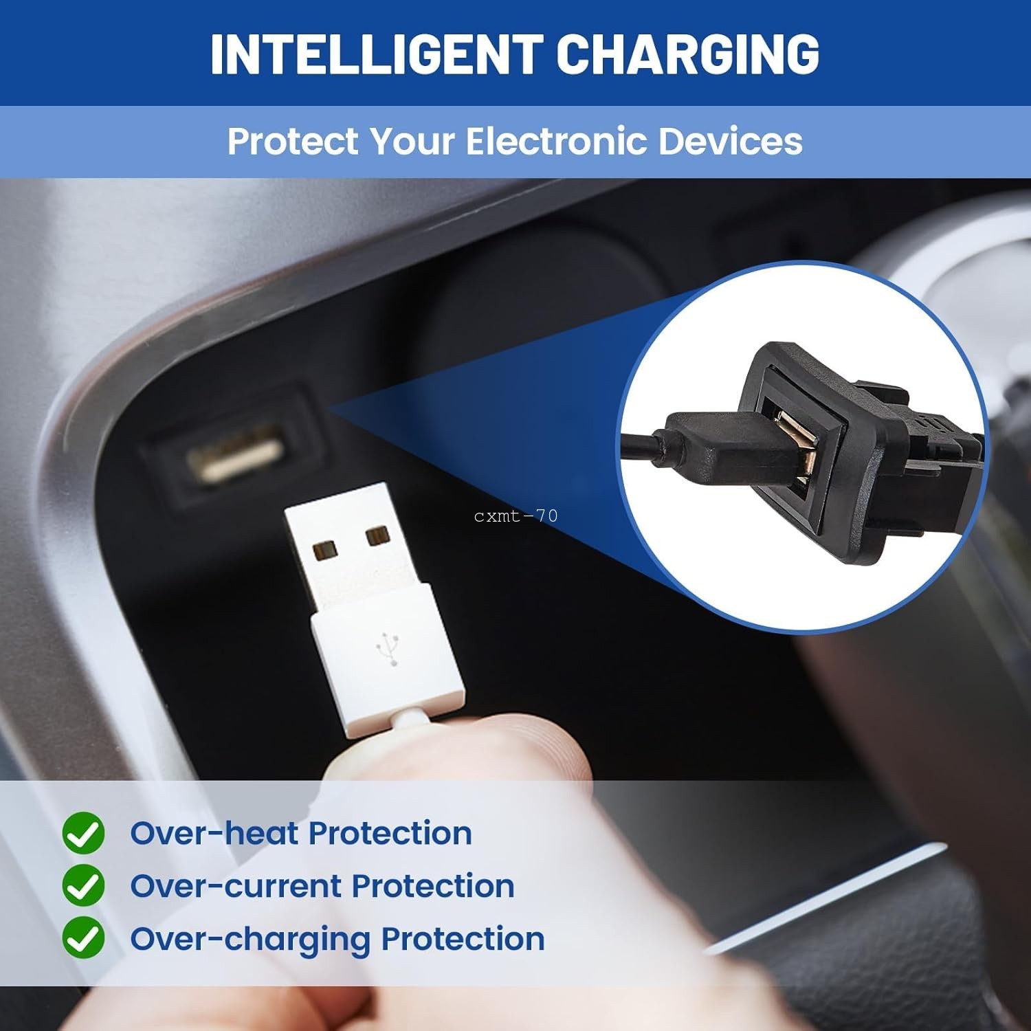 Dash USB Power Socket Charger Flush Mount Adapter For Toyota FJ cruiser 07-14