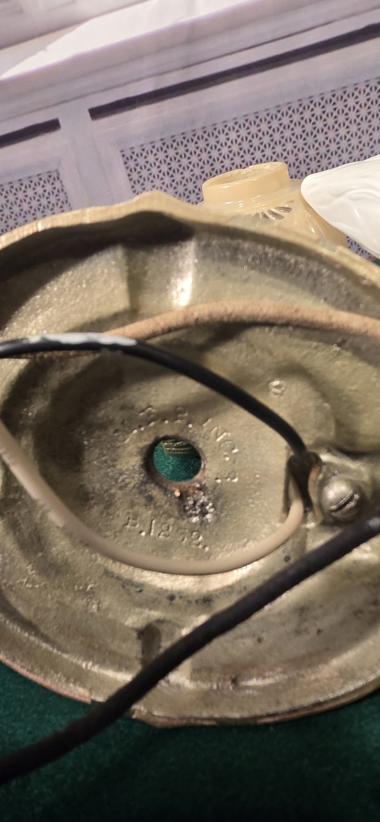 Trio Antique 1930's Markel Slip Shade Candle Wall Sconces Restored Cast Iron