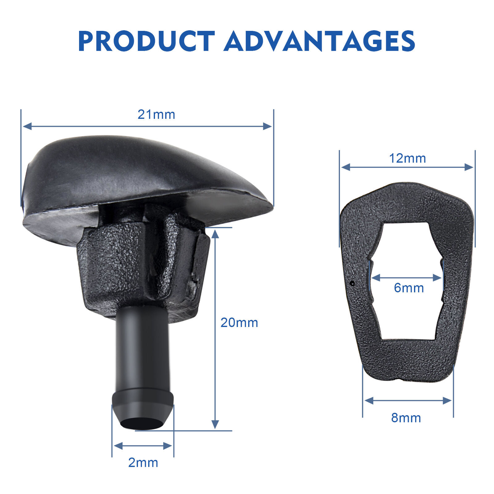 Window Windshield Wiper Nozzle Sprayer Washer Spray Nozzle Sprinkler Universal