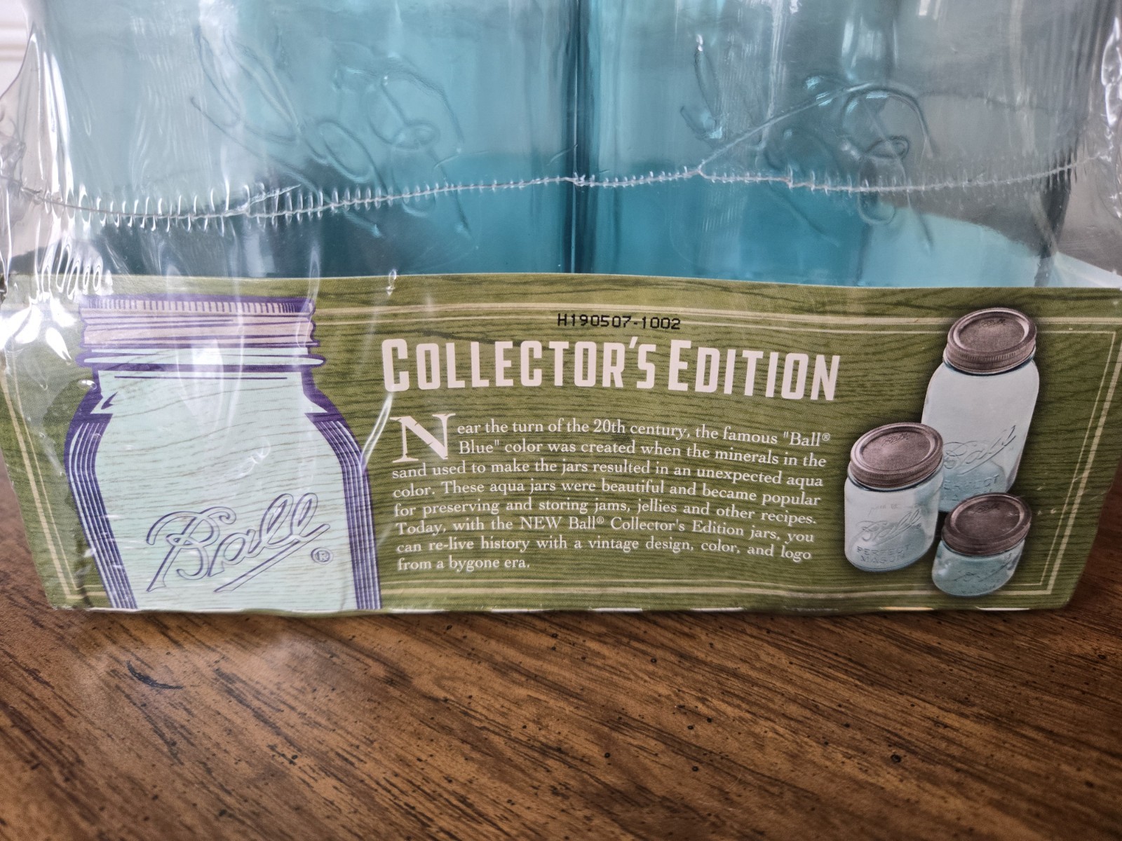 Ball Quart Mason Jars Regular Mouth Collector's Edition 32oz Blue 4 Pack USA