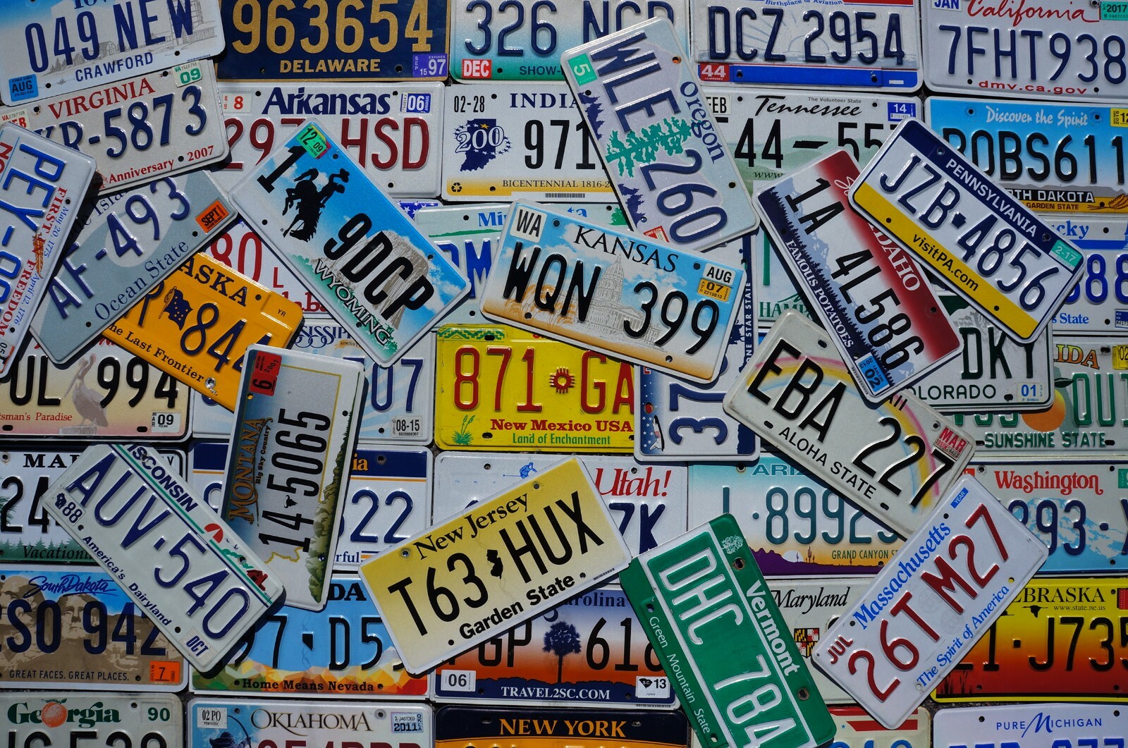 License Plate - ALL 50 STATES + Countries NICE License Plates Lot FREE SHIPPING