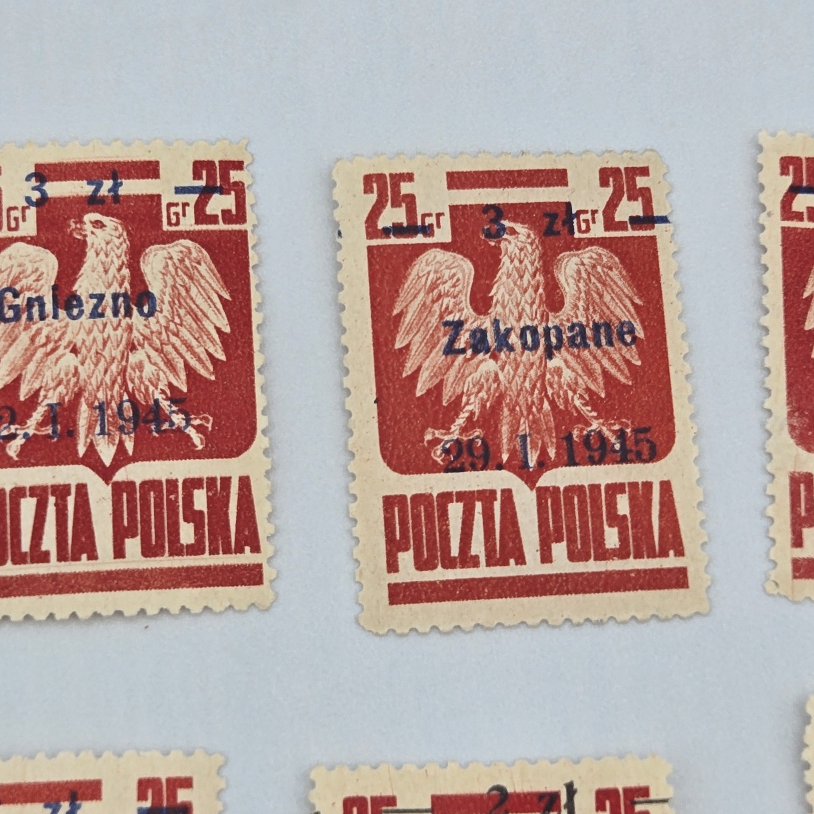 POLAND 1945 Liberation Of Polish Towns Stamps Lot Of 12 Poctza Polska Warszawa..