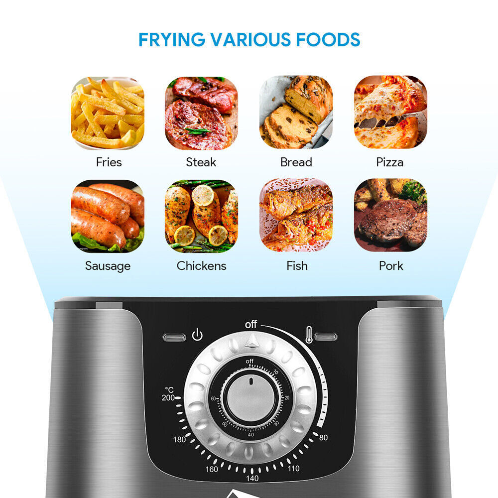 Uten Air Fryer 5.8Qt Large Capacity 5.5L Smart Electric Hot Airfryer Oven Cooker