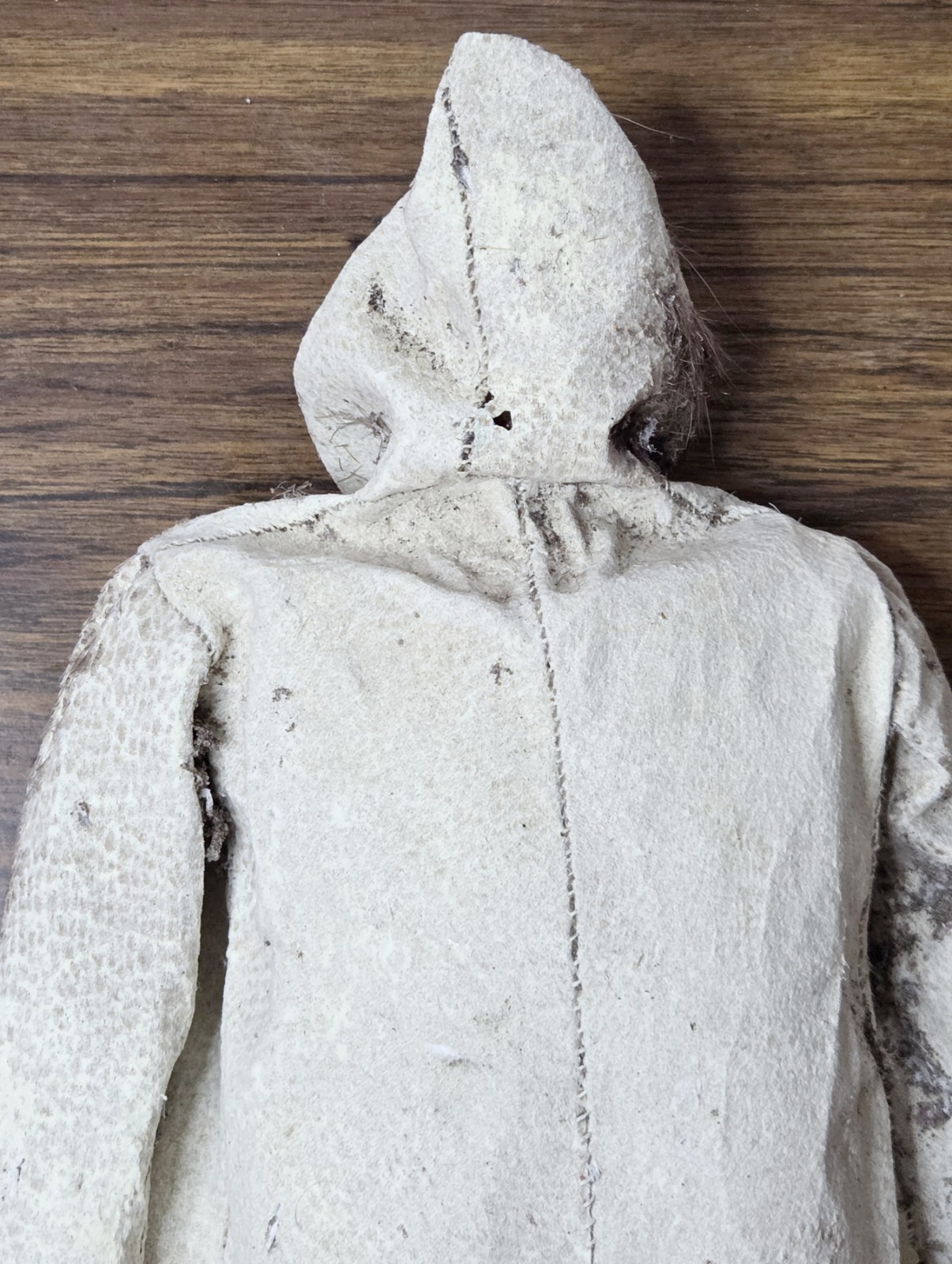 Antique Inuit Handmade Cloth Doll Fur Parka Sealskin Arctic Alaska Native Eskimo