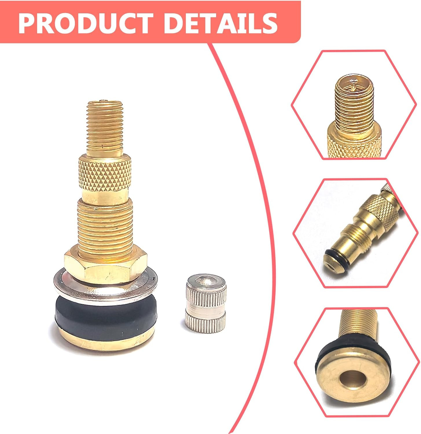 TR618A Heavy-Duty Clamp-In Tubeless Air Liquid Tractor Valve Stems - 2-Pack for