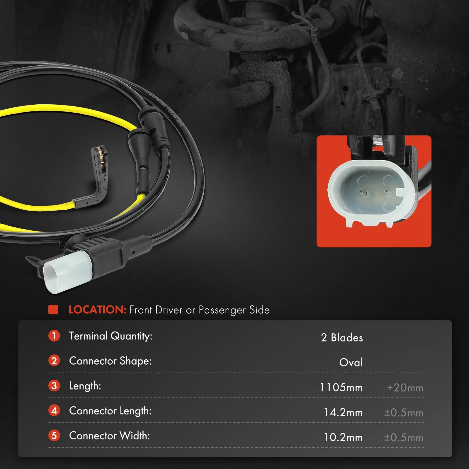 Front Left or Right Brake Pad Wear Sensor for Jaguar F-Pace 2017-2024 Land Rover