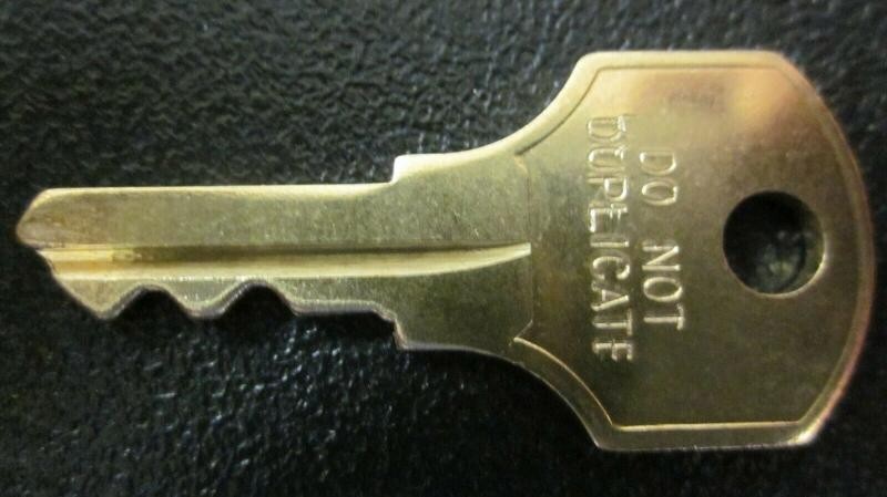 Service Key for M.H. Rhodes Parking Meters. Master Key for Top lock ONLY!