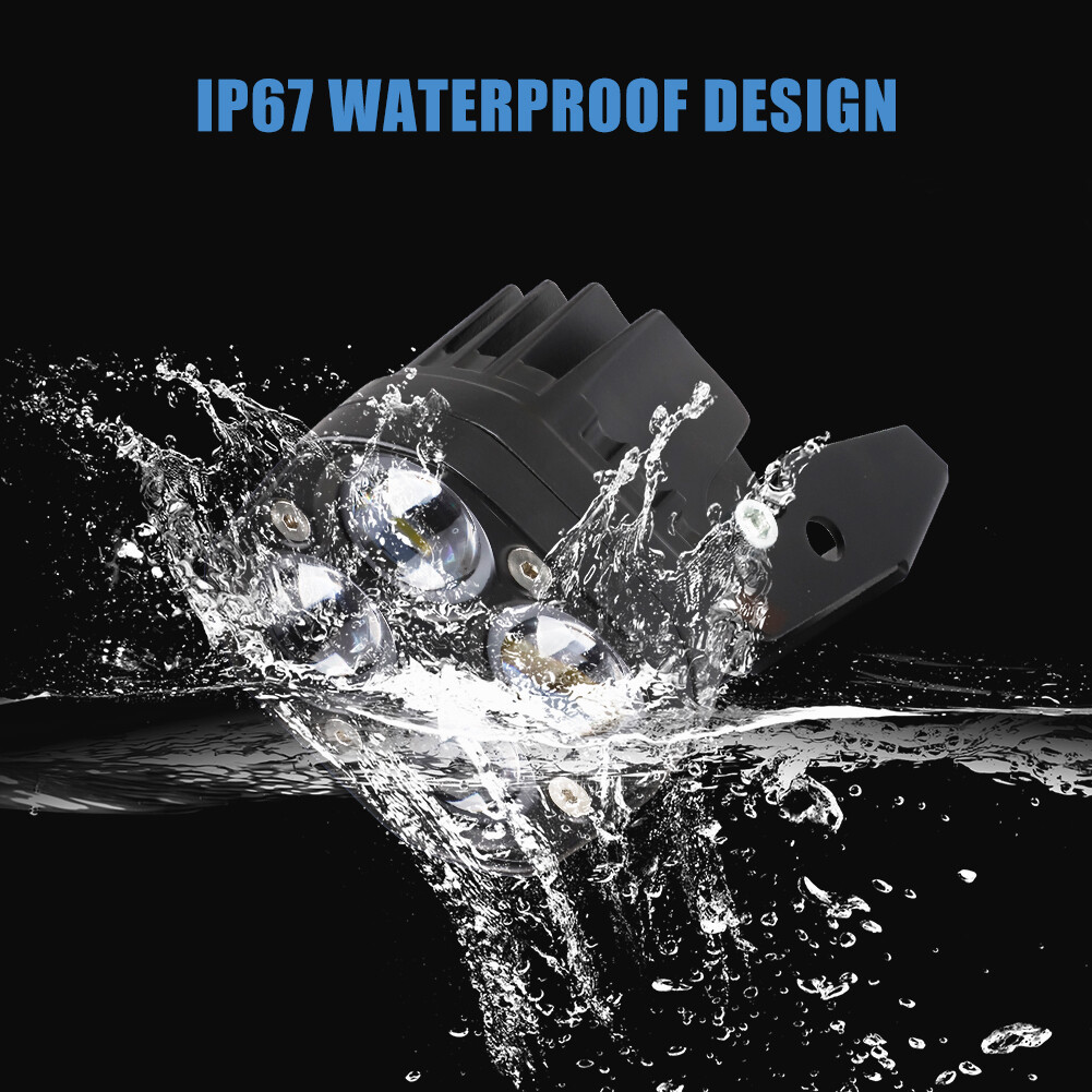 Pair LED Headlights Kit Lens Lights For Yamaha Banshee /Warrior 350 YFZ350 ATV