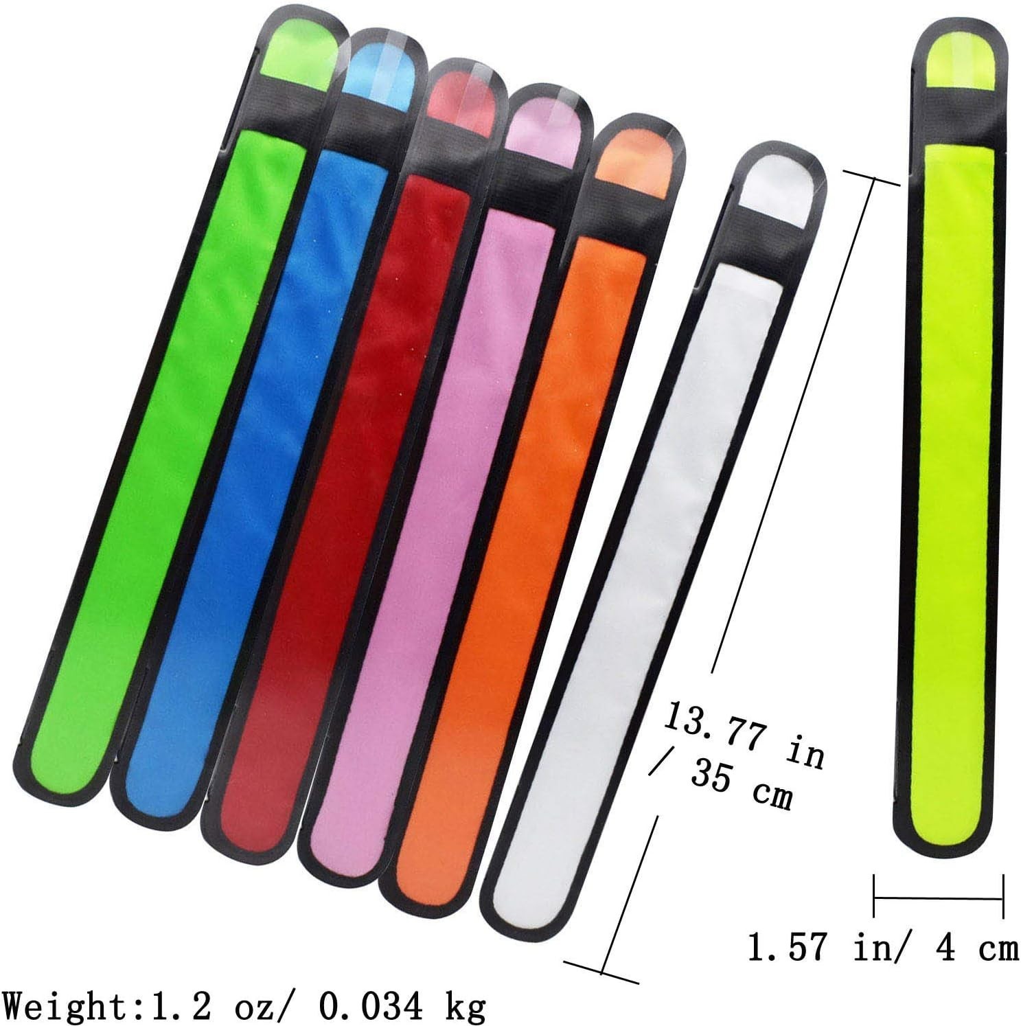 LED Glow Slap Bracelets Light Up Wristbands Flashing Arm Wrist Bands High Vis...