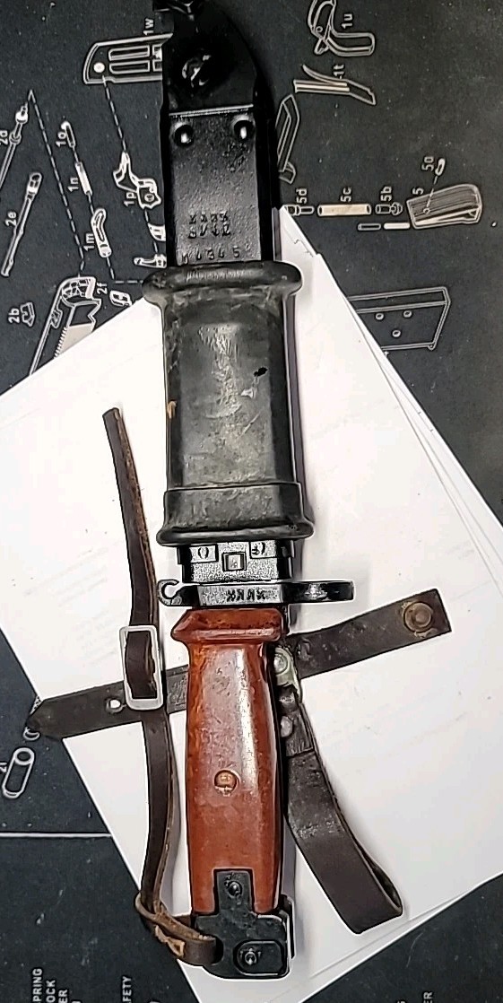 Type 2 Bayonet Polish Good Condition w/ matching sheath cold war