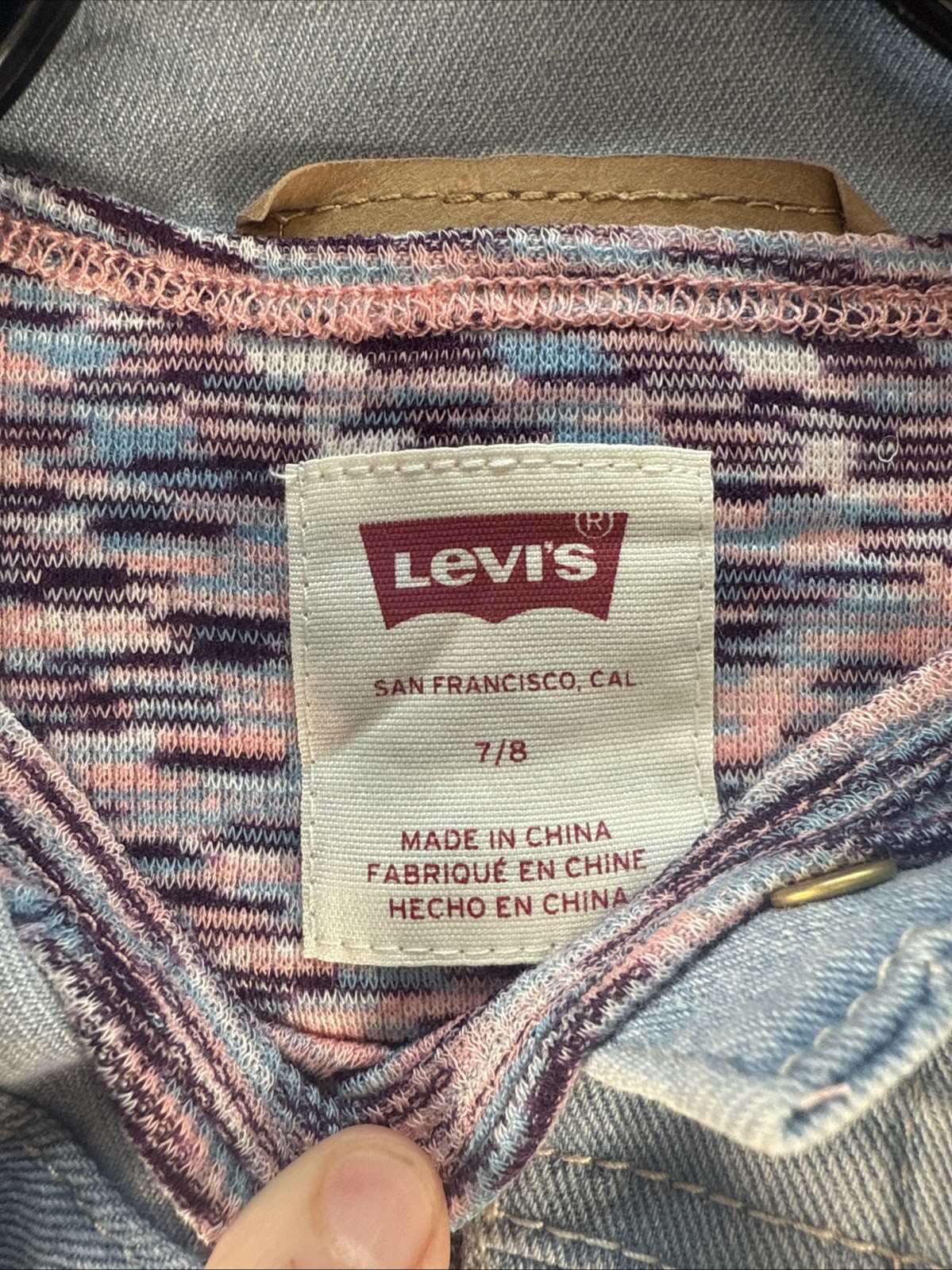 Levi's Denim Jacket and Dress Girls Size 7/8 Blue 2-Piece Set