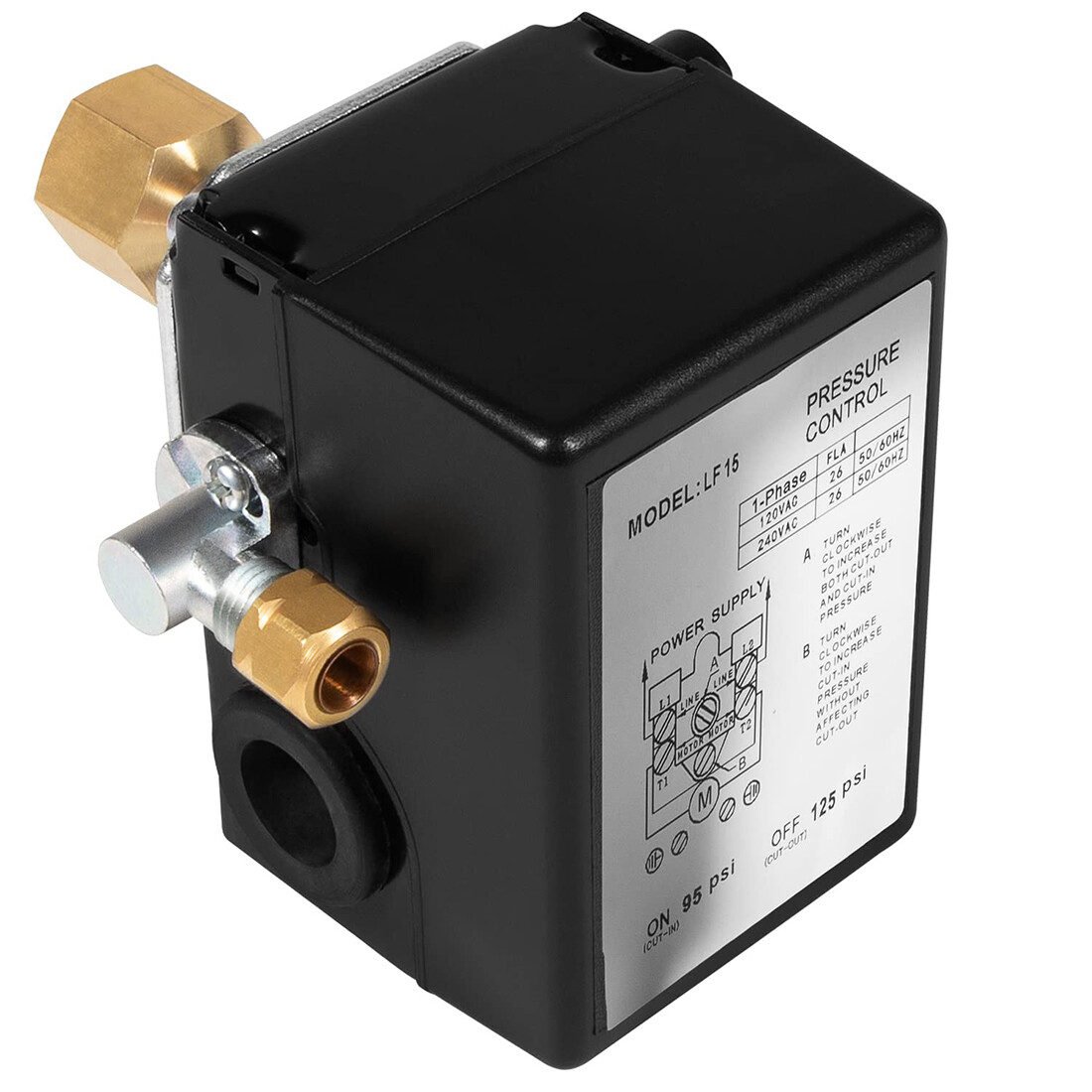 For Ingersoll Rand 23474661-C Pressure Switch Air Compressor SS3 & SS5 95-125PSI