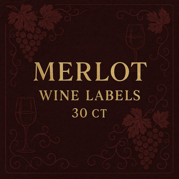 LD Carlson Merlot Wine Labels 30 ct