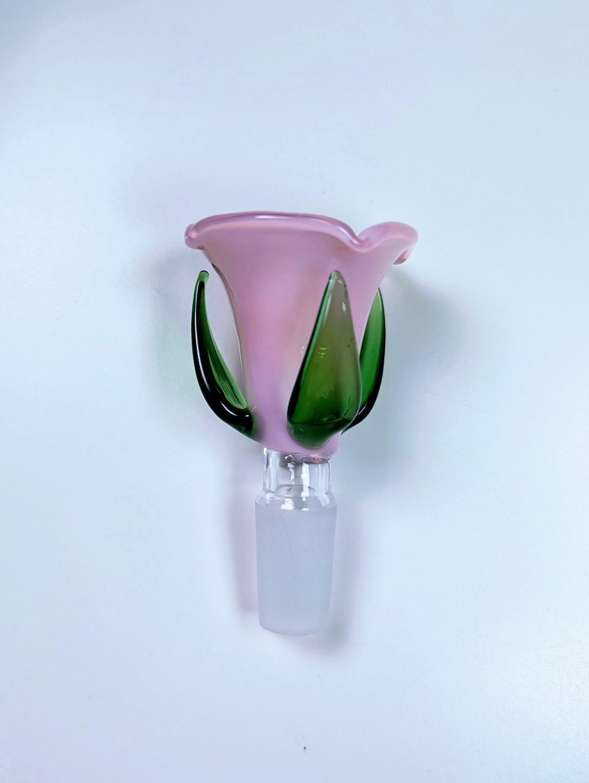 3.5" Cute Pink Rose Bowl Premium Quality 14mm Bowl Slide Bong Water Pipe