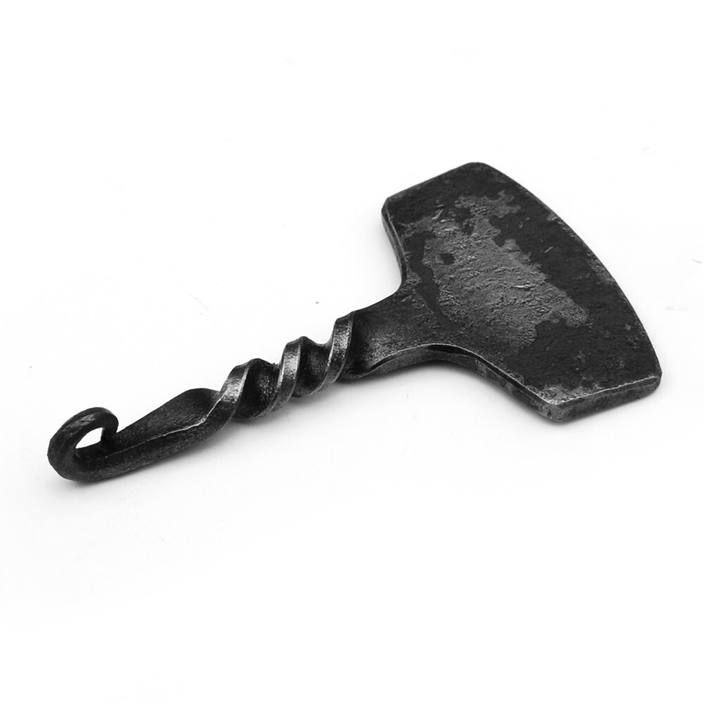 Norse Mythology Inspired Hand Forged Iron Thor Mjolnir Mjöllnir Hammer Pendant