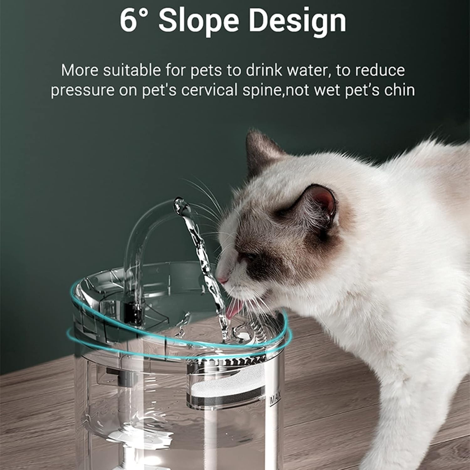 Cat Water Fountain Stainless Steel 61oz/1.8L Automatic Pet Dog Water Fountain