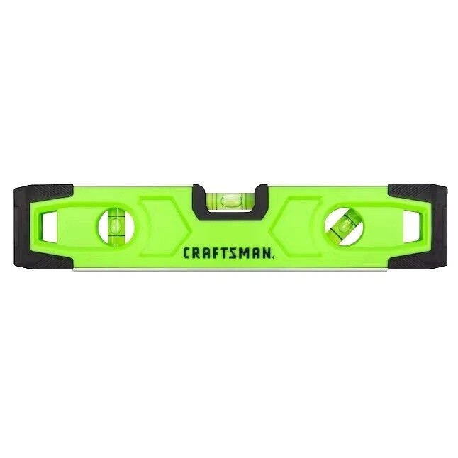 CRAFTSMAN Torpedo Level Vial Magnetic 9" High-Visibility (CMHT43191G) NEW