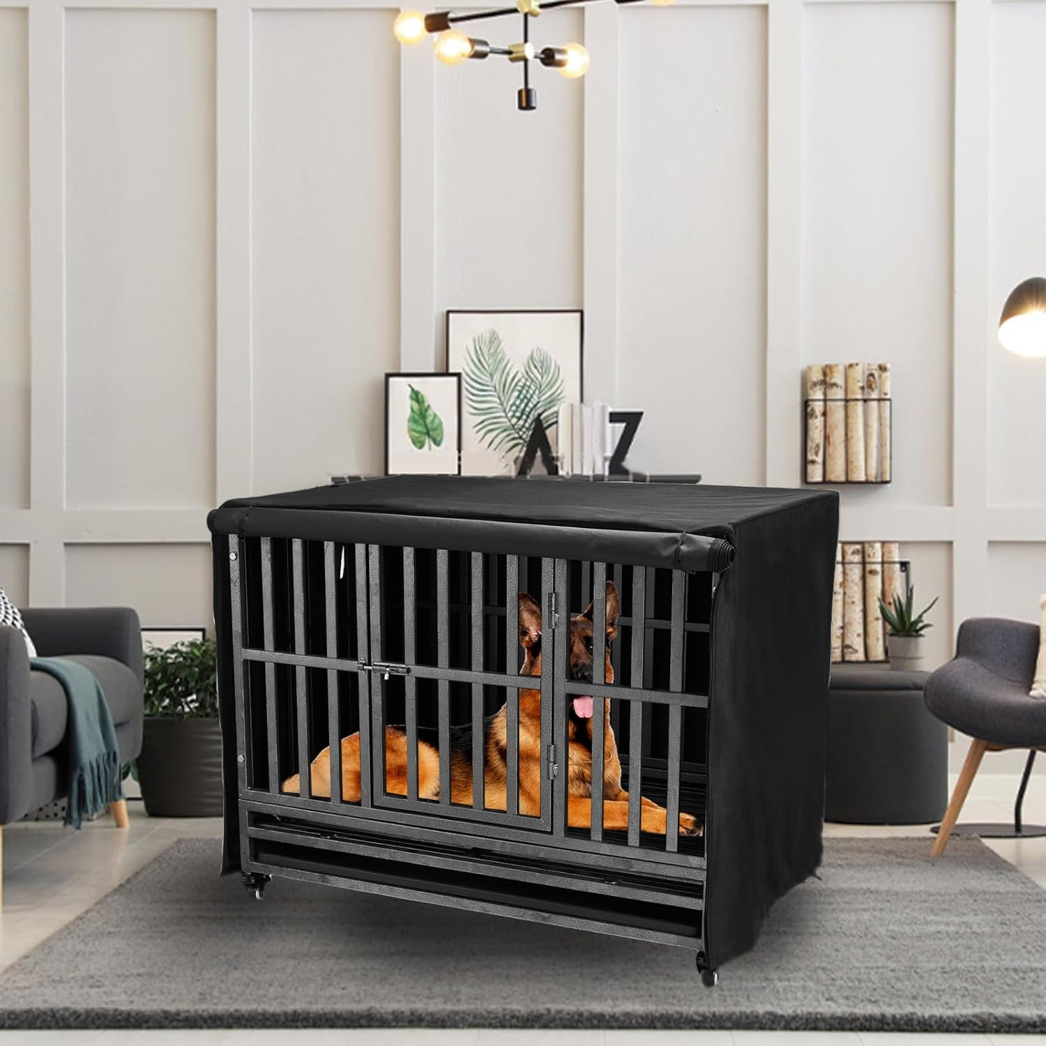 48 Inch Heavy Duty Dog Crate Fit 48 Inch Crate(48.82L X 31.89W X 34.25H Inch.)