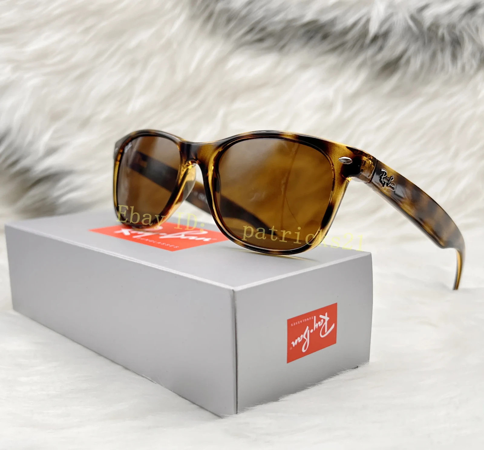 Ray-Ban RB2132 Wayfarer Sunglasses 55mm B-15 Brown Lens Havana Frame Unisex