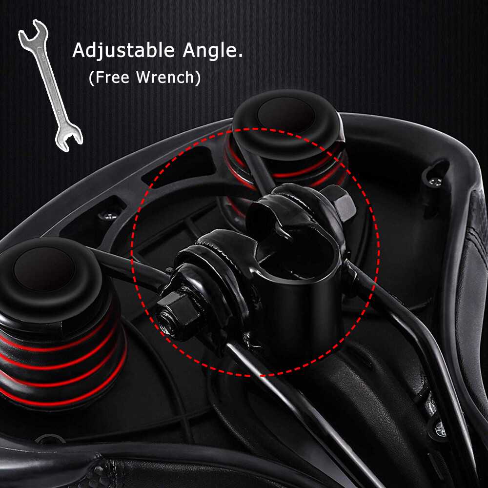 Bicycle Saddle Seat Comfort Wide Bike Seat Cushion Soft Padded Mountain Cruiser