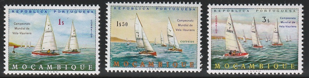 Mozambique    1972    Sc # 506-08   Sailboats   MNH   OG
