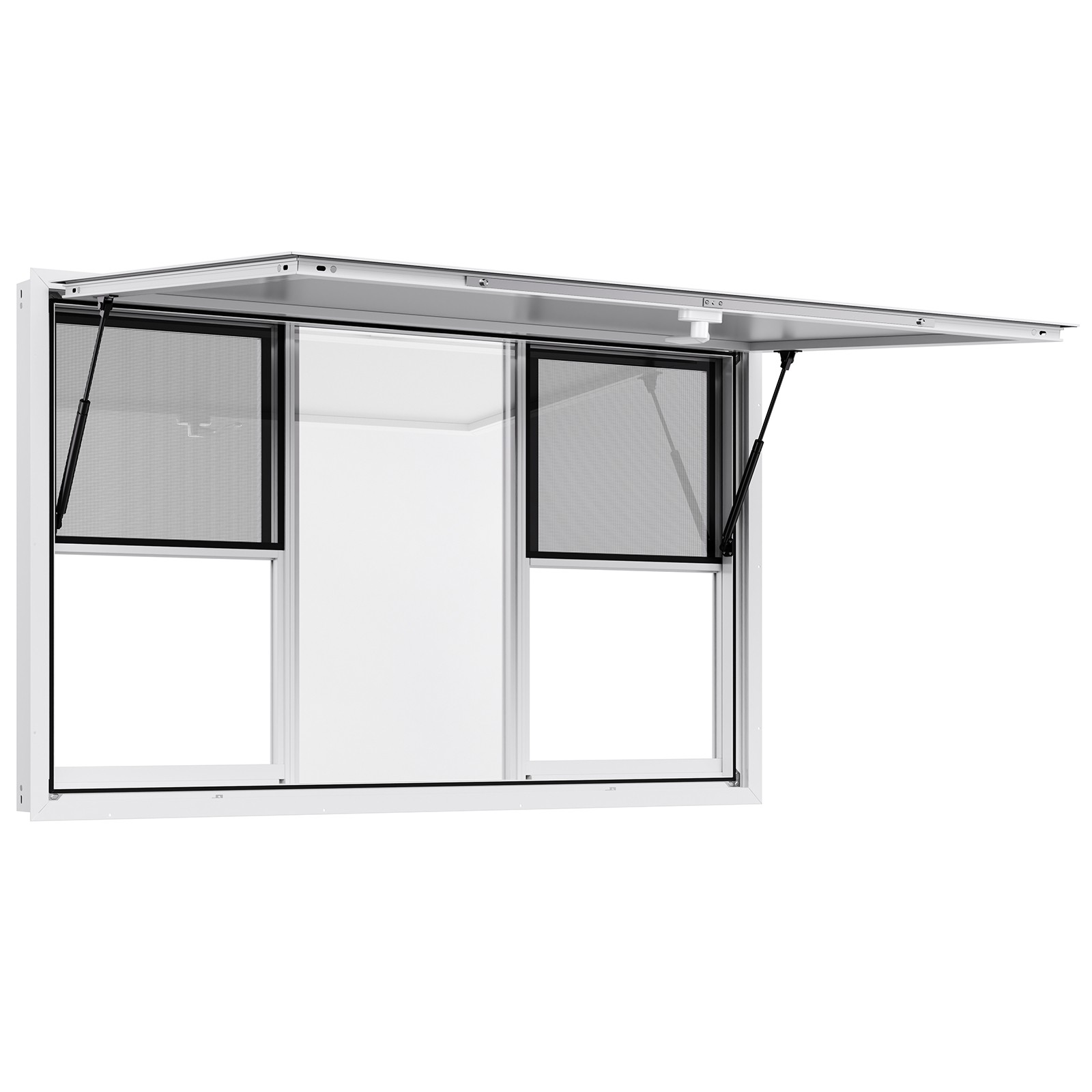 Uimoso 60x36in Concession Food Truck Service Window with Aluminum Alloy Awning