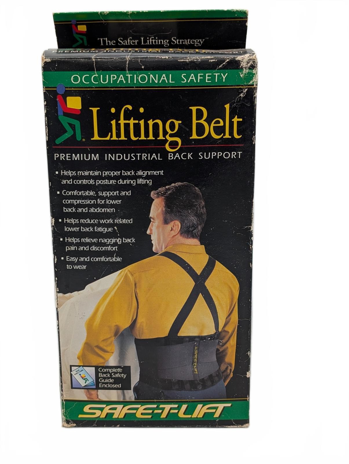 Safe-T-Lift Occupational Safety Lifting Belt Back Support Unisex Large 38-41