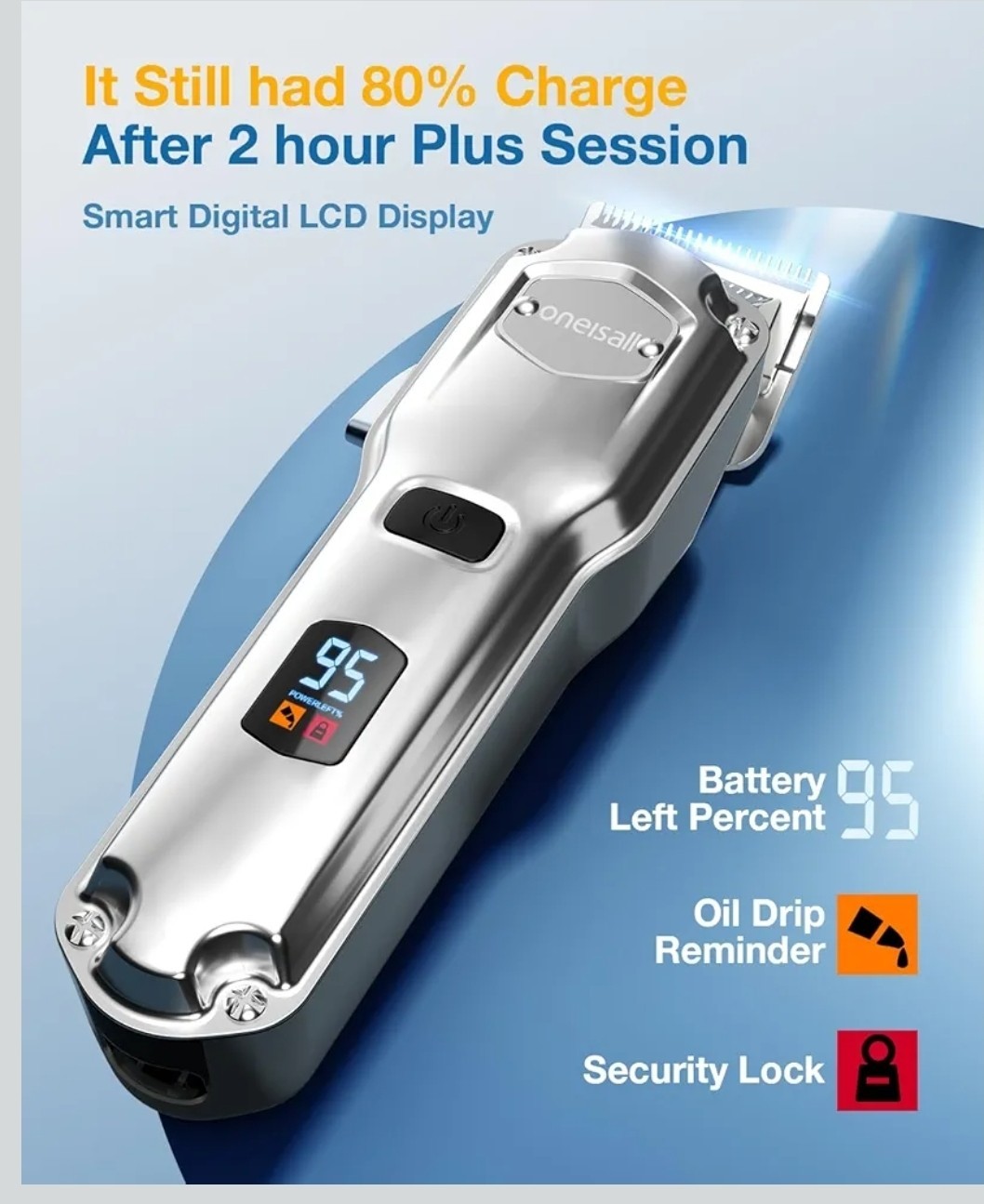 Oneisall Dog Clippers Cordless Low-Noise Grooming Shaver for Thick Coats PetsMax