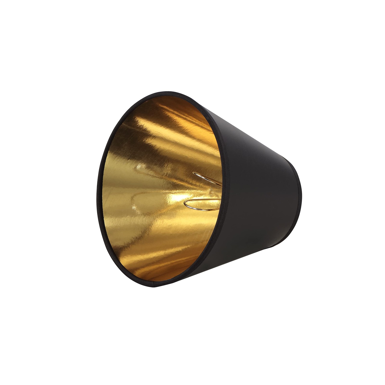 32210-2 Hardback Empire Transitional Clip-On Chandelier Shade Black w/Gold in...