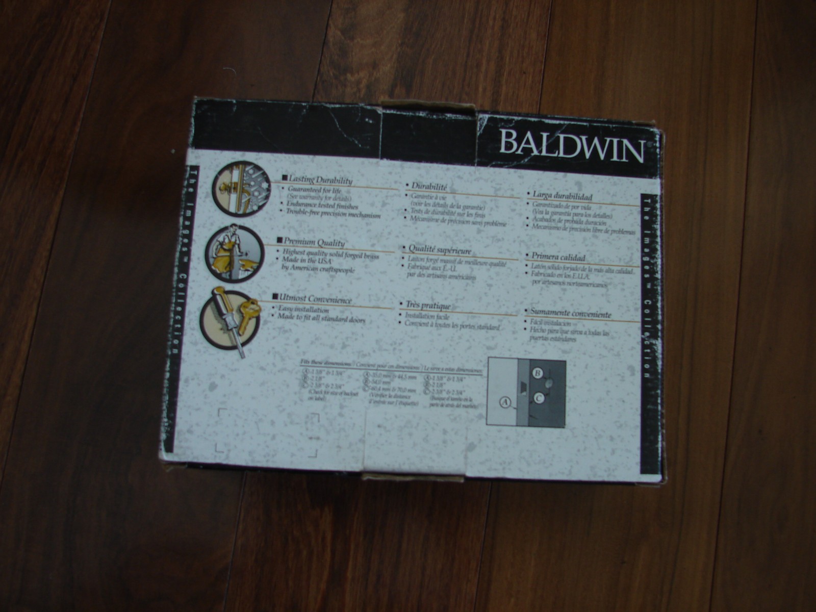 Baldwin Bed Bath Interior Latchset 95455-030 Polished Brass PRIV Door Handle New