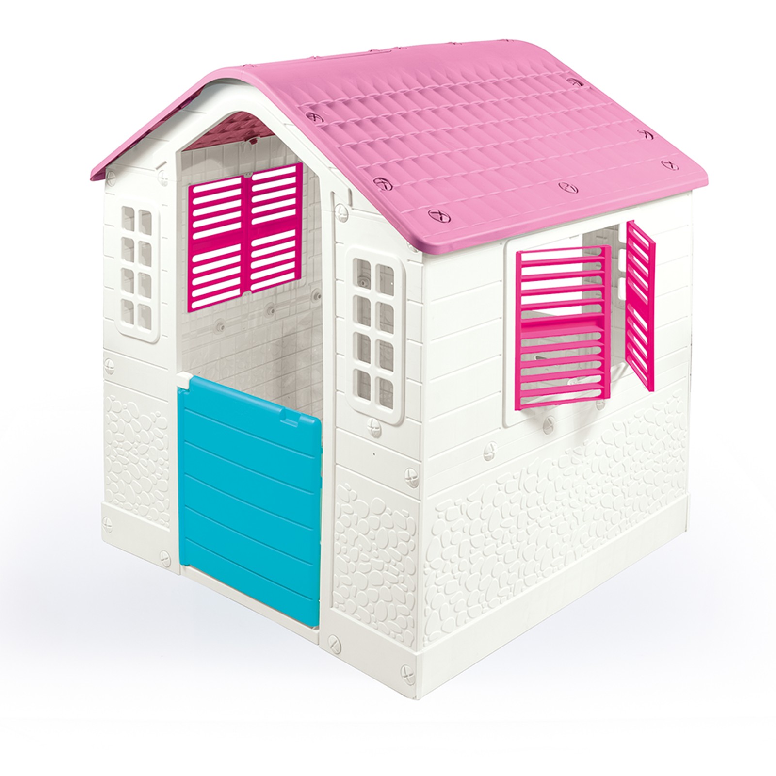 DOLU Pink Cottage Playhouse, Indoor/Outdoor Toy House Set for Kids Age 2+ Years