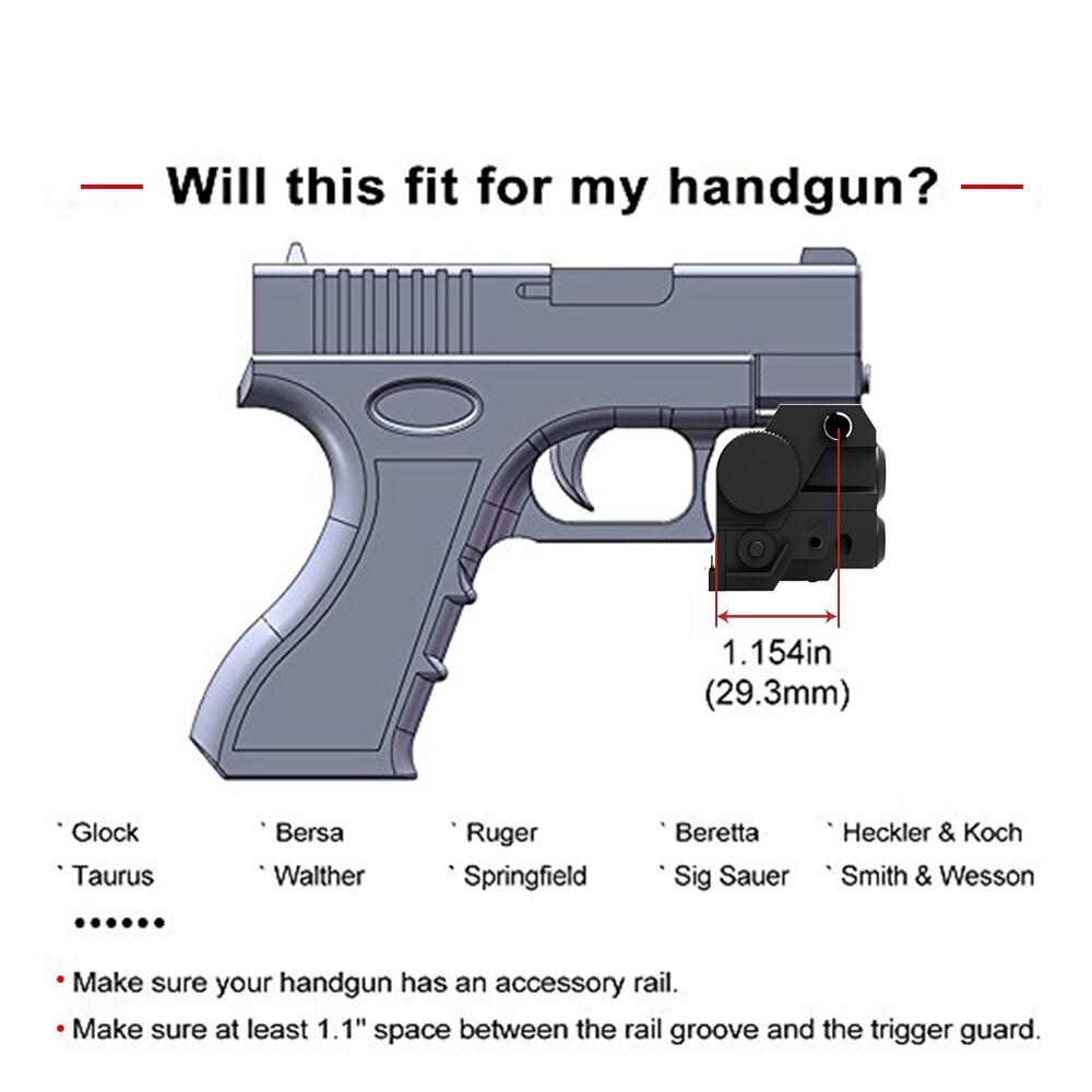 LASPUR Tactical Green/Red Laser Sight Light Flashlight Combo