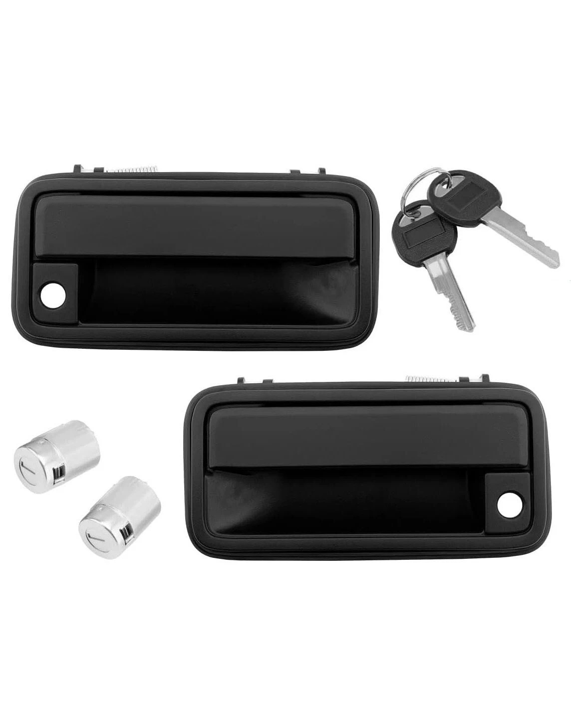 Metal Exterior Door Handle w/ Lock Cylinder Fit 1988-2000 Chevy GMC C1500 C2500