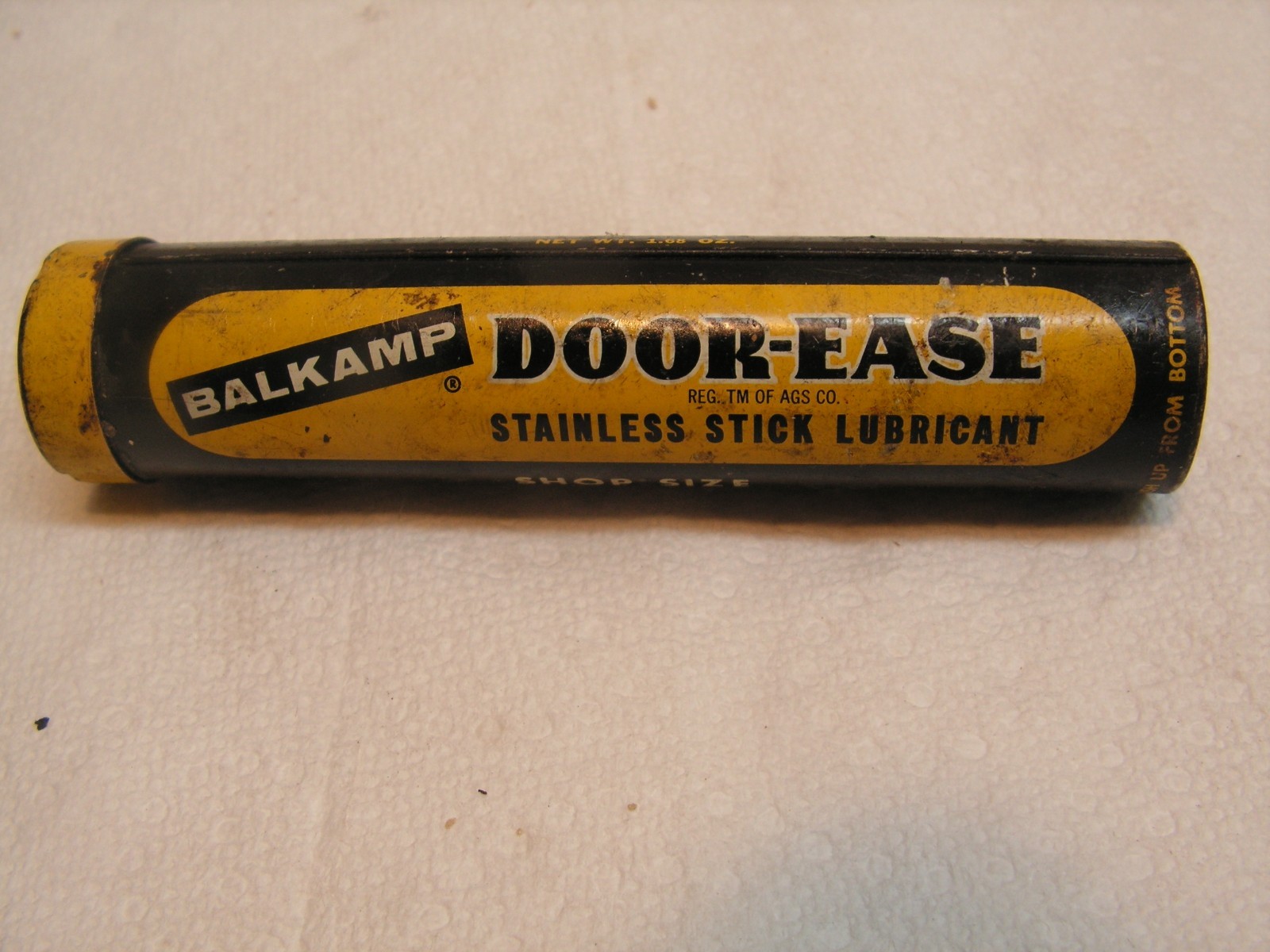 Vintage NAPA Balkamp Metal Door-ease Stainless Stick Lubricant Y & B 75%+ FULL