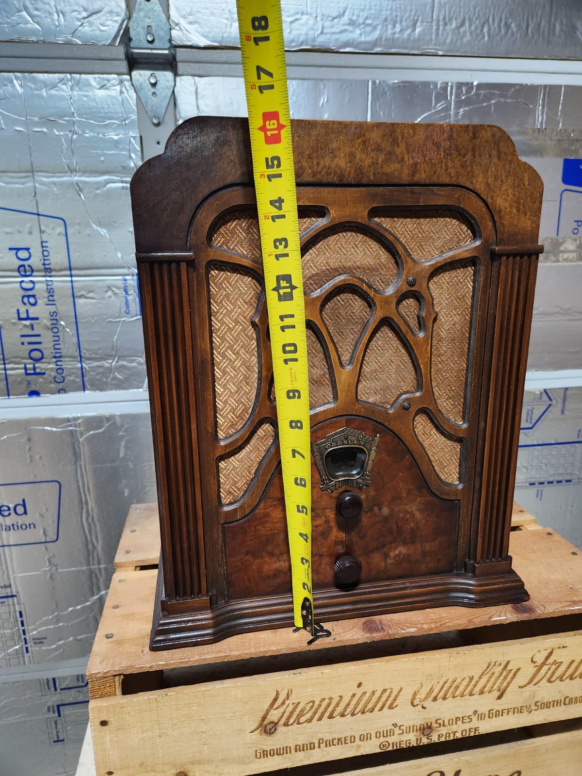 Art Deco CROSLEY Tombstone Table Top Tube Radio 1933/34 ~ Model 184