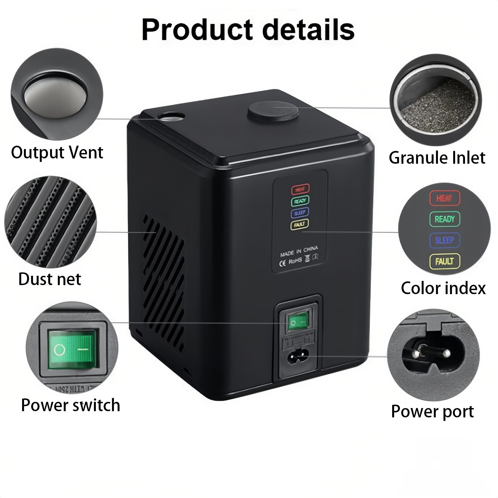 US Stock 2-Pack Mini Cold Spark Machine 350W Stage Spark Effect w/ 2 Remotes