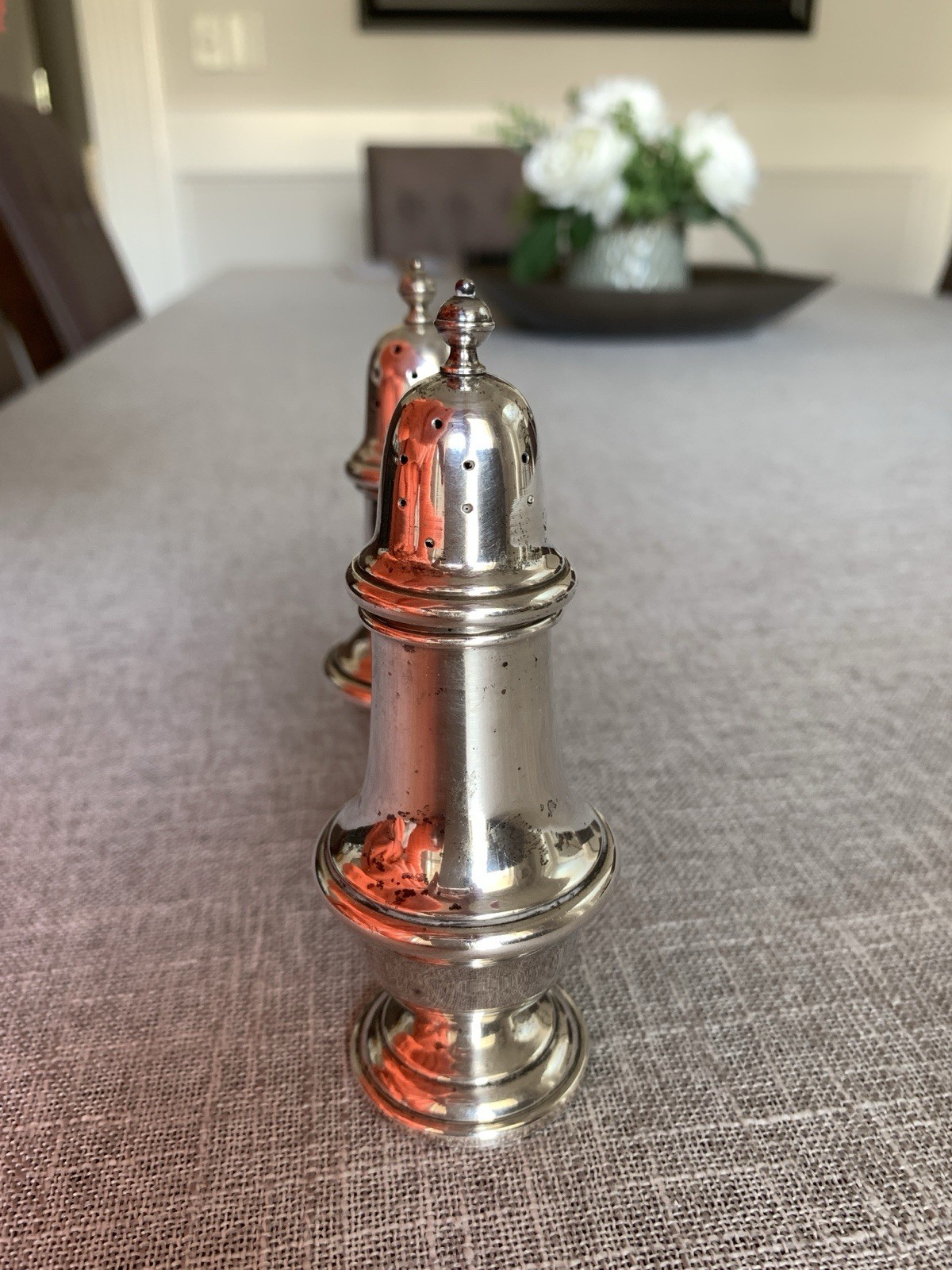 Vintage Gorham Sterling Silver Salt/Pepper Shakers 1113 4 1/2” Polished 70g