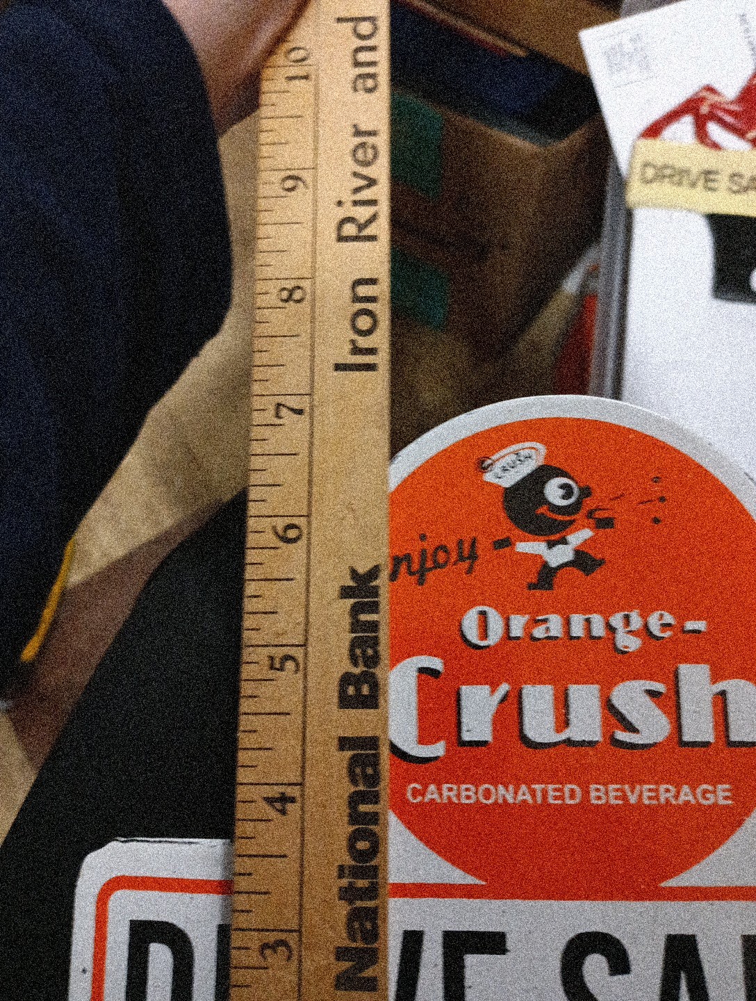 Porcelain Enjoy Orange Crush Drive Safely Topper