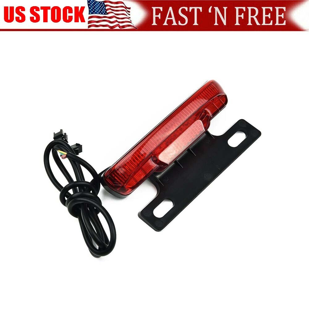 1PC Safety Warning Rear Lamp Rear Tail Light For Electric Bicycle E-Bike 36-48V