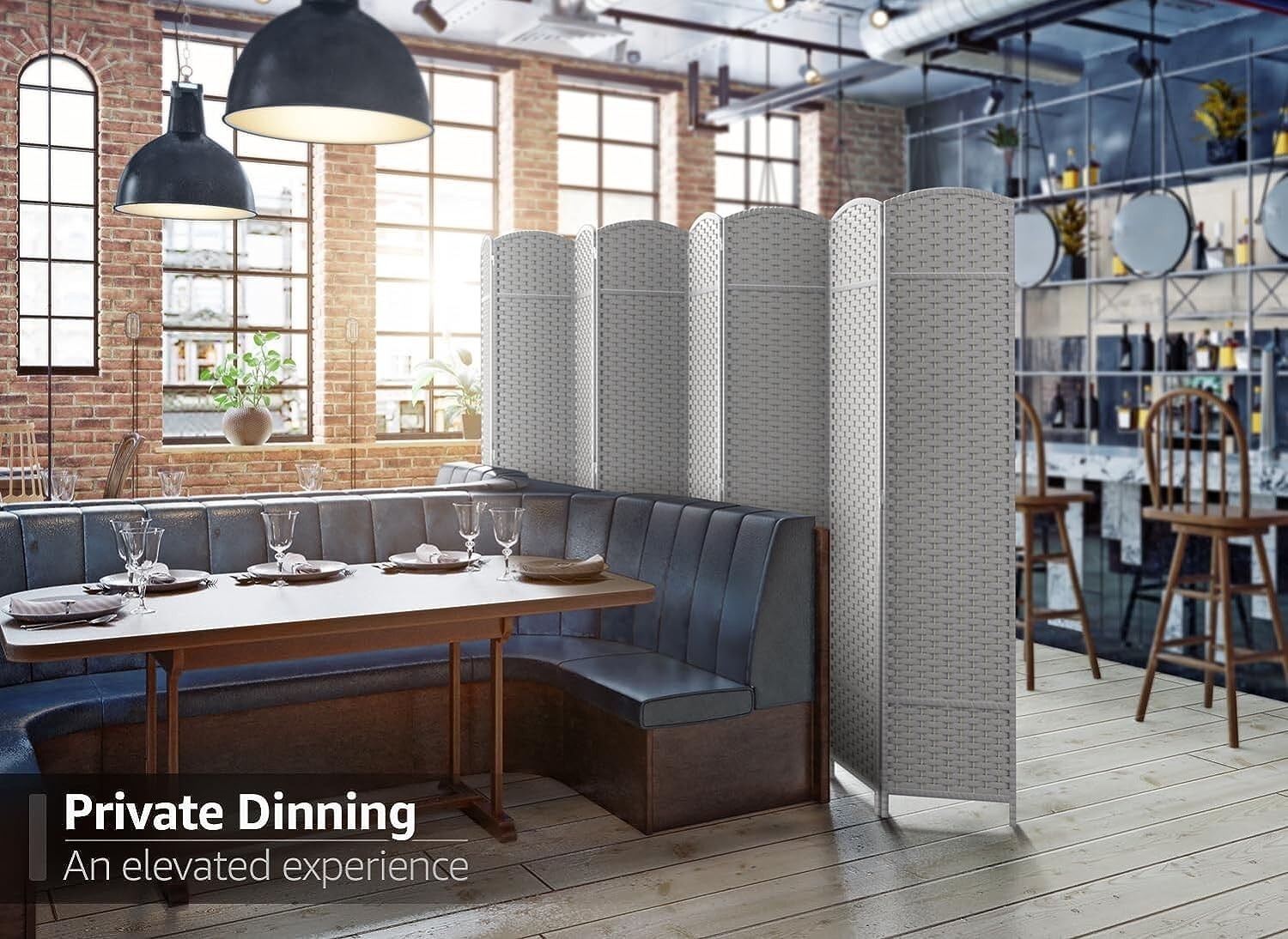 Sorbus Extra Wide Room Divider - Foldable Panel Privacy Screen (130” L x 69” H)