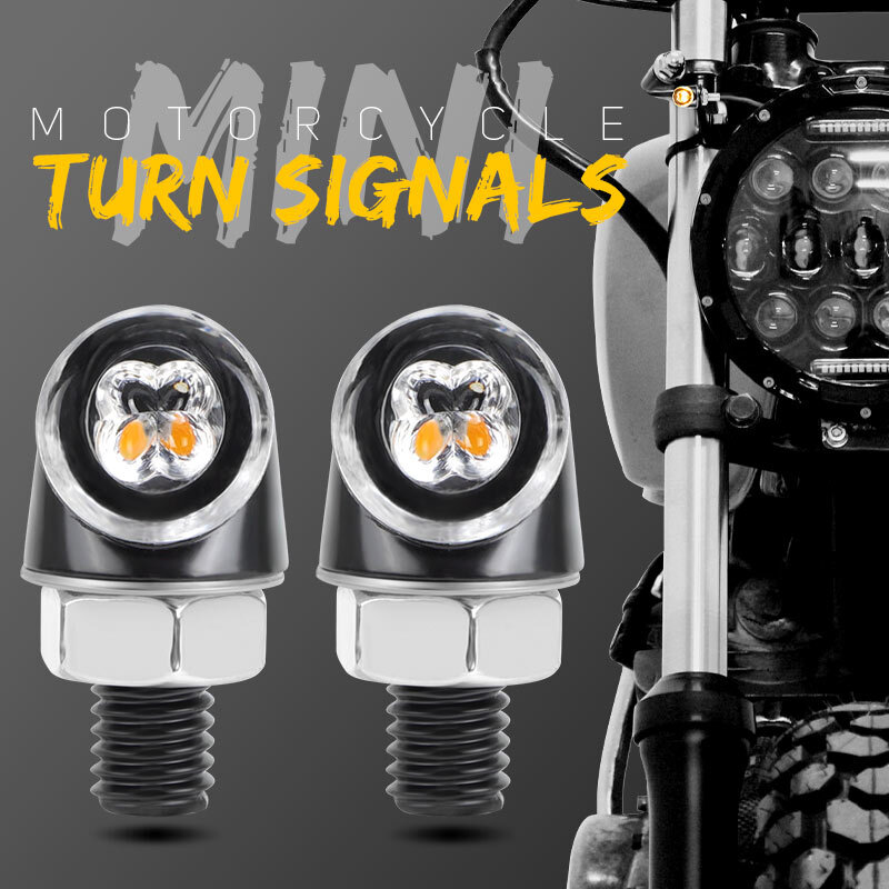 4pcs LED Mini Motorcycle Turn Signal Indicator Brake Light Running Lamp DRL 12V