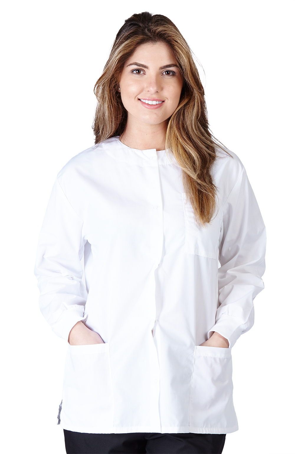 Medical Nursing Dental Long Sleeve Jackets Lab Coat Scrub Top Women Men Unisex