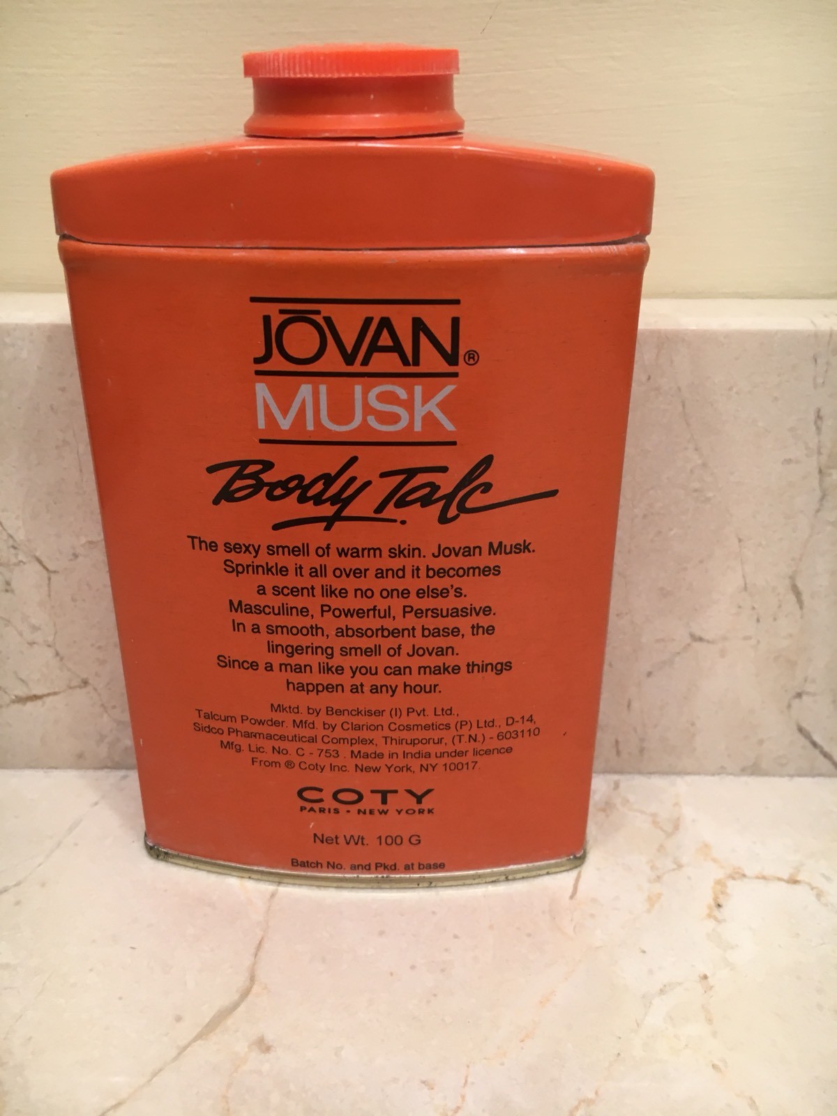 Jovan Musk Body Talc for Men by Coty 100g New Sealed-Vintage Hard to Find